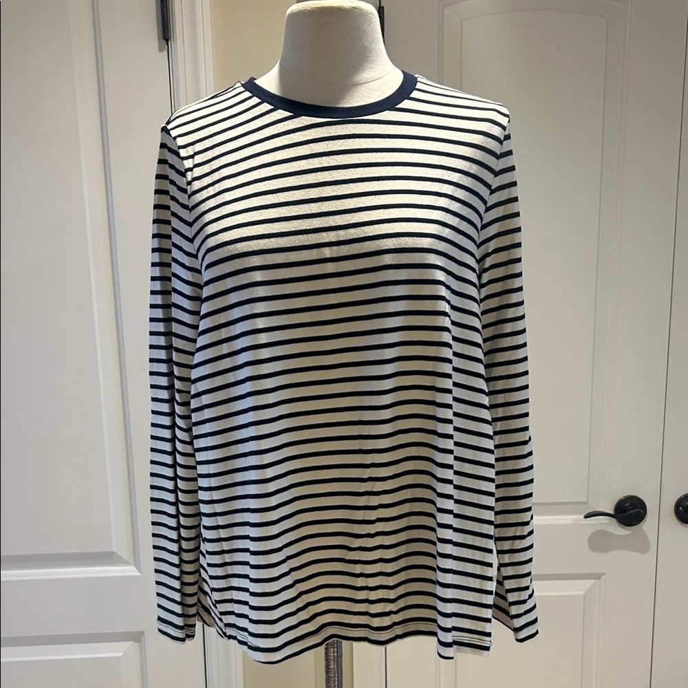 Pomander Classic Navy Striped Shirt